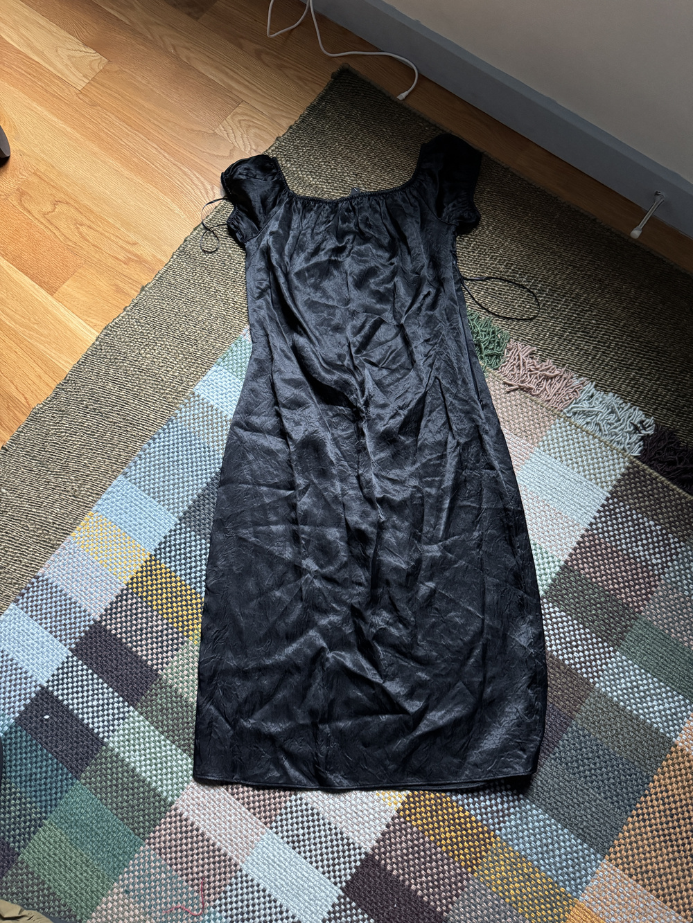 J.Crew Off-the-Shoulder Textured Satin Slip Dress Sz 4